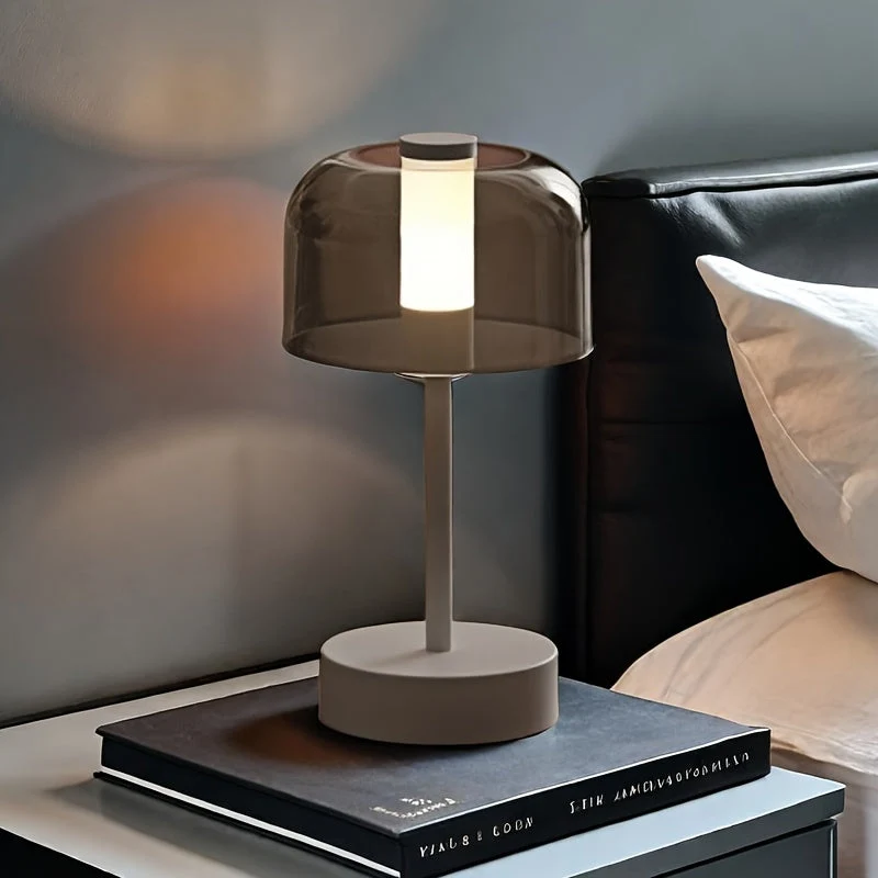 Vintage LED Bordlampe med USB og Justerbar Lysstyrke