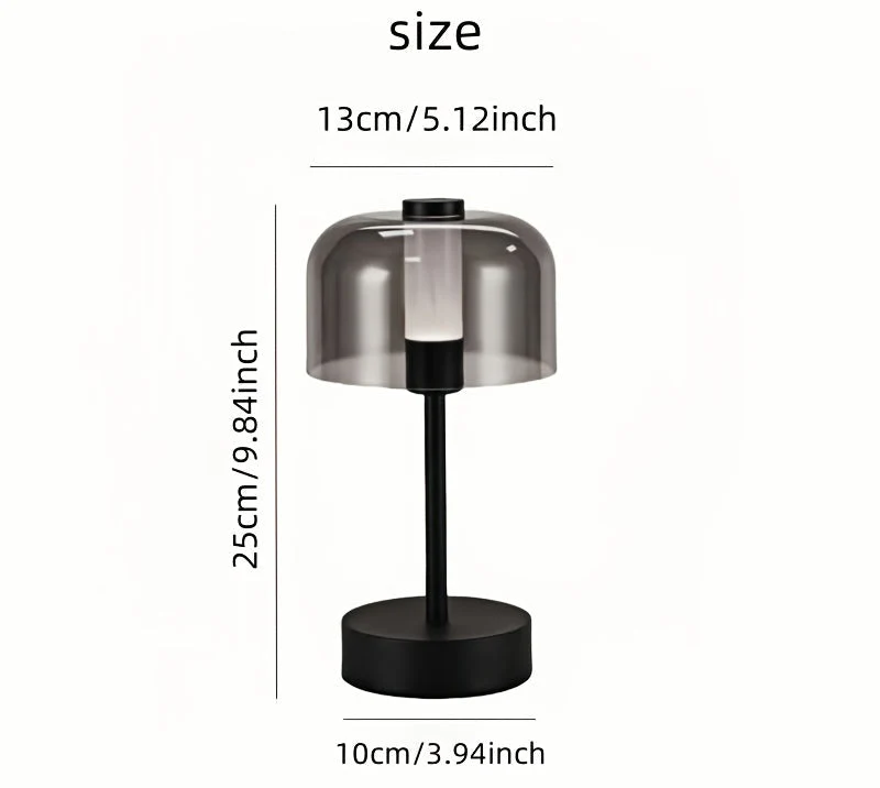 Vintage LED Bordlampe med USB og Justerbar Lysstyrke