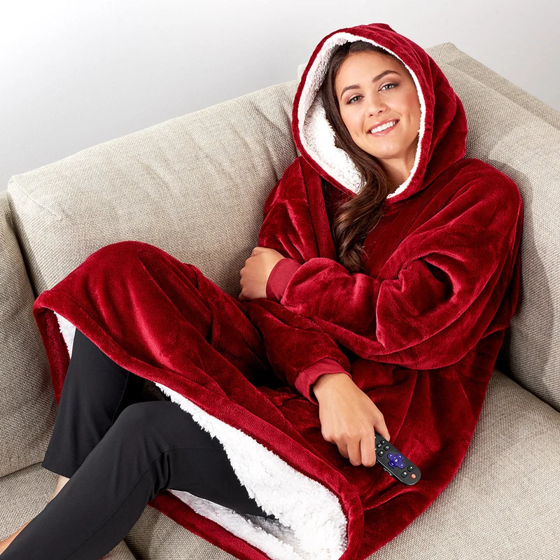 Ekstra Stor Hygge Hoodie med Lomme og Hætte