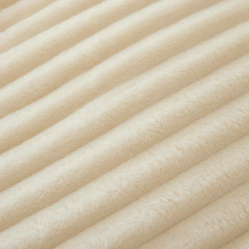 Luksuriøst Flannel Fleece Tæppe med Brede Striber