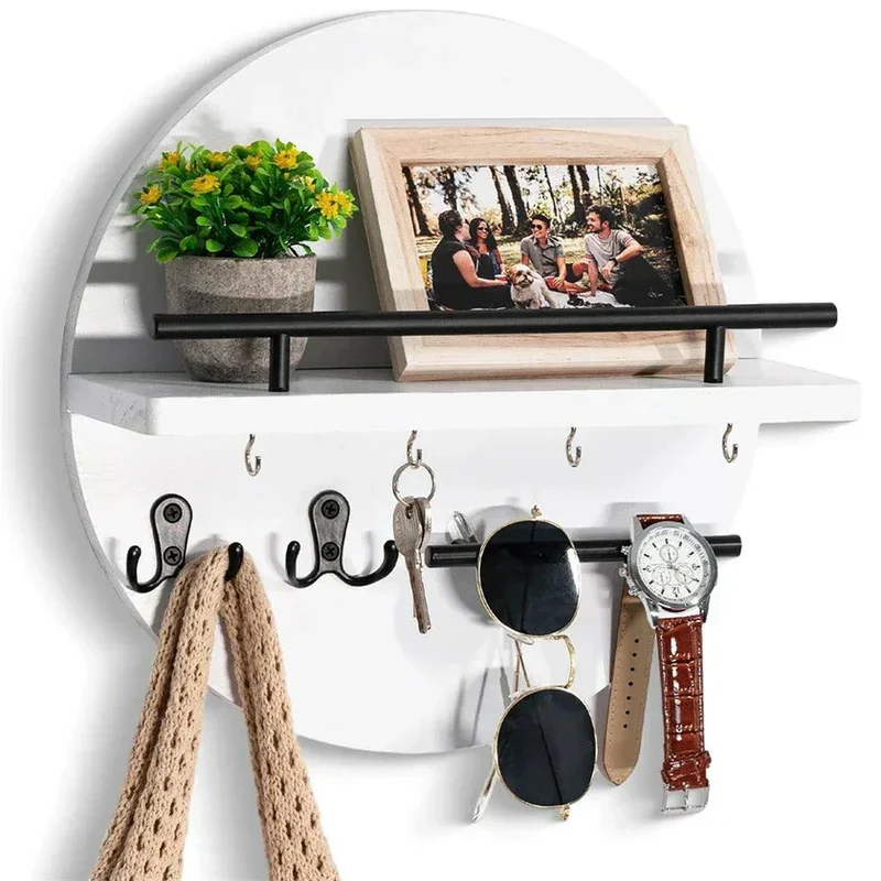 Elegant Nøgleholder med Hylde | Organiser Entréen Smukt