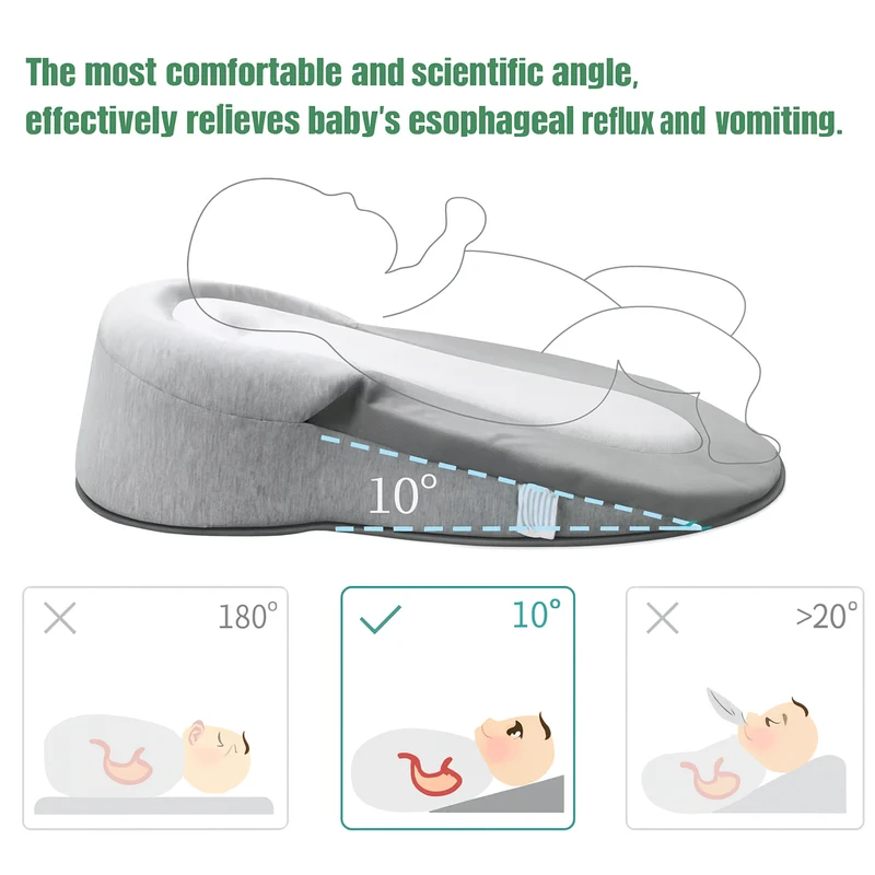 Ergonomisk Baby Kilepude med Antirefluks Støtte
