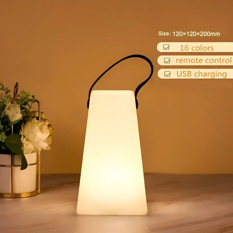 Bærbar LED Bordlampe med Justerbar Lys og Vandtæt Design
