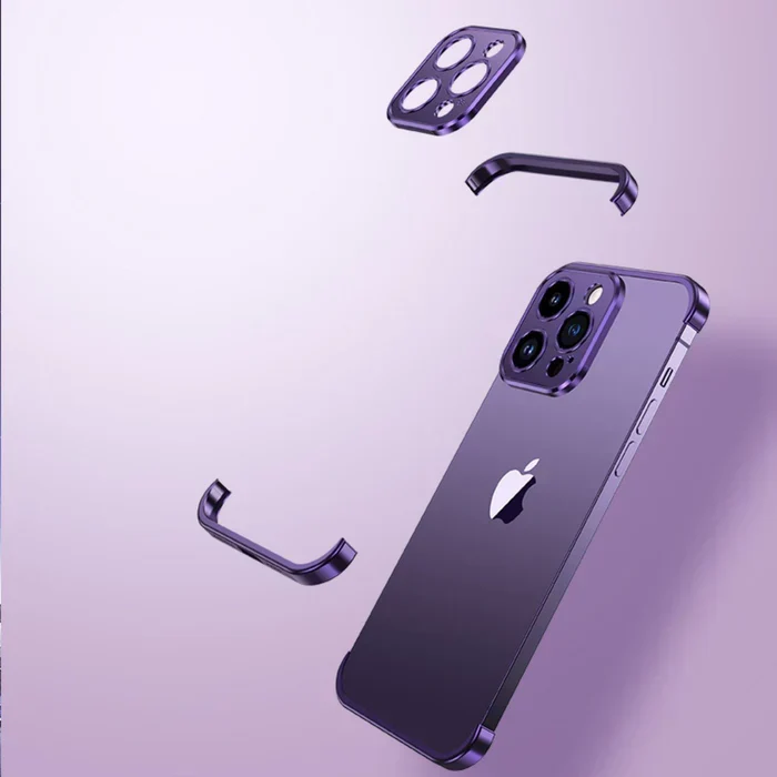 Elegant og Slank iPhone Cover med Mat Metalfinish
