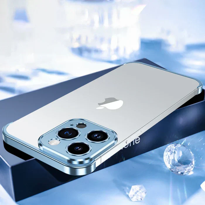 Elegant og Slank iPhone Cover med Mat Metalfinish