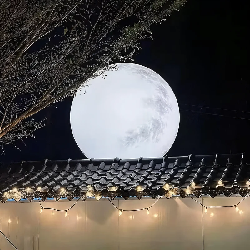 Solcelledrevet Havelampe med Måneeffekt – Atmosfærisk Belysning