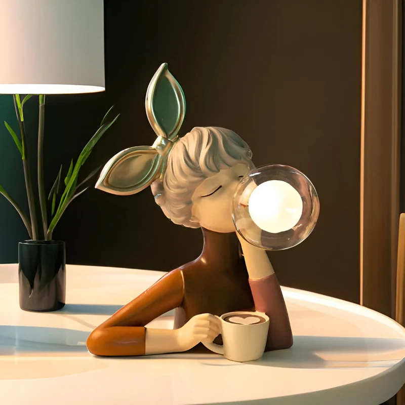 BubbleFairies Bordlampe – Eventyrlig Belysning med Tegneseriefigurer