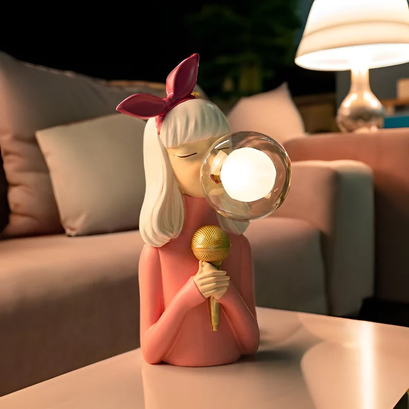 BubbleFairies Bordlampe – Eventyrlig Belysning med Tegneseriefigurer