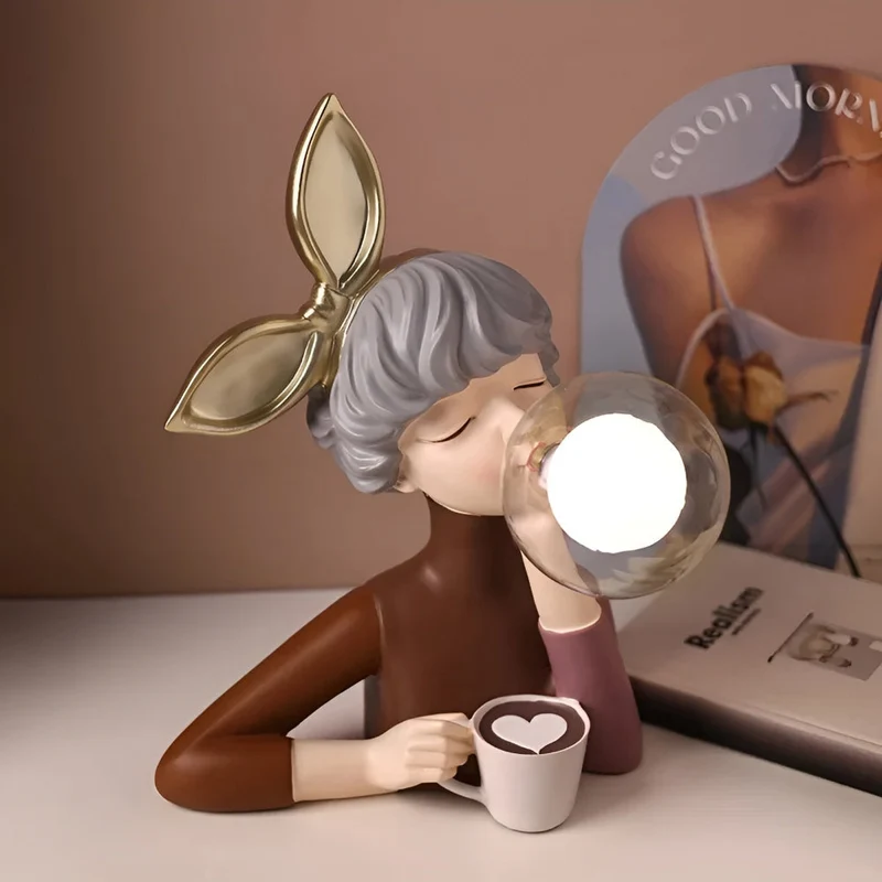 BubbleFairies Bordlampe – Eventyrlig Belysning med Tegneseriefigurer