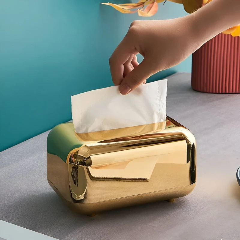 Guldspejl Tissue Holder – Luksuriøs Opbevaring til Dit Hjem