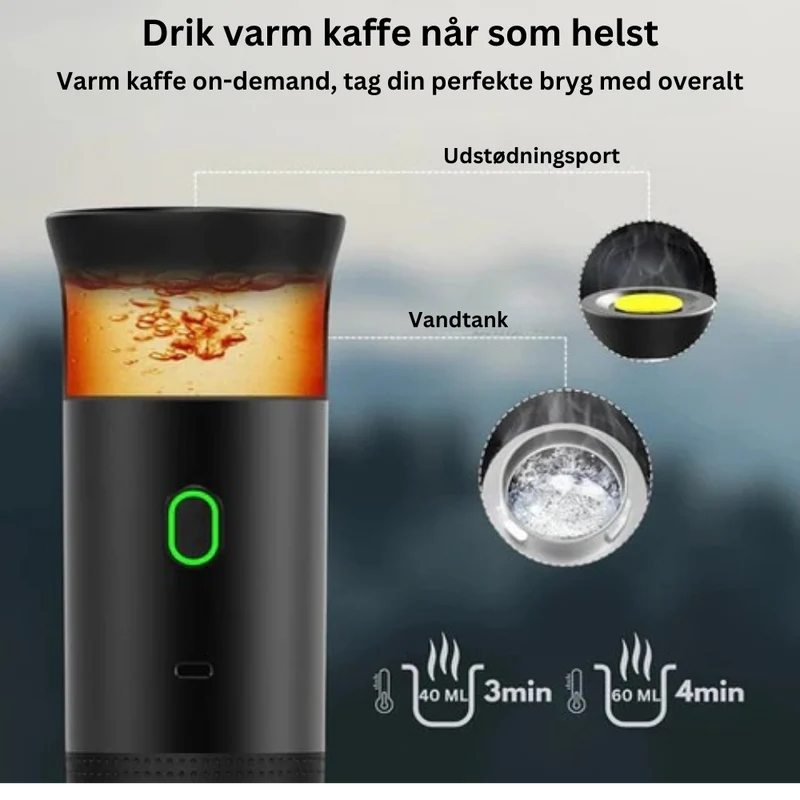 Bærbart Rejsekrus i Rustfrit Stål – Stilfuld Kaffe på Farten