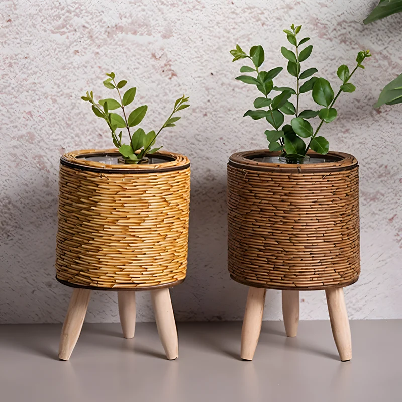 Håndvævet Plantekrukke i Rustikt Design | Holdbar og Elegant