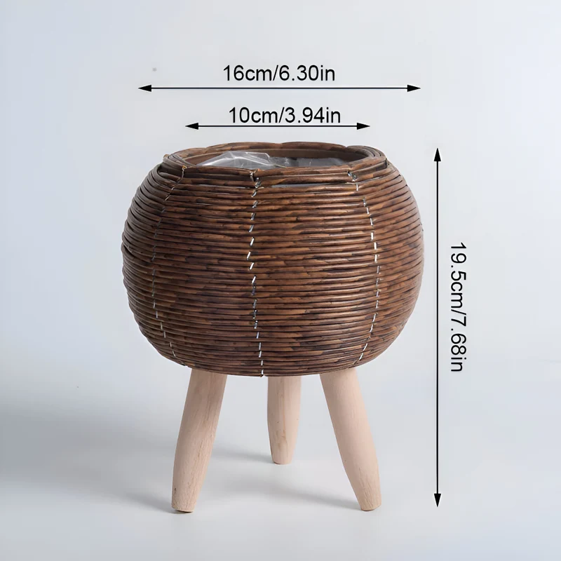 Håndvævet Plantekrukke i Rustikt Design | Holdbar og Elegant