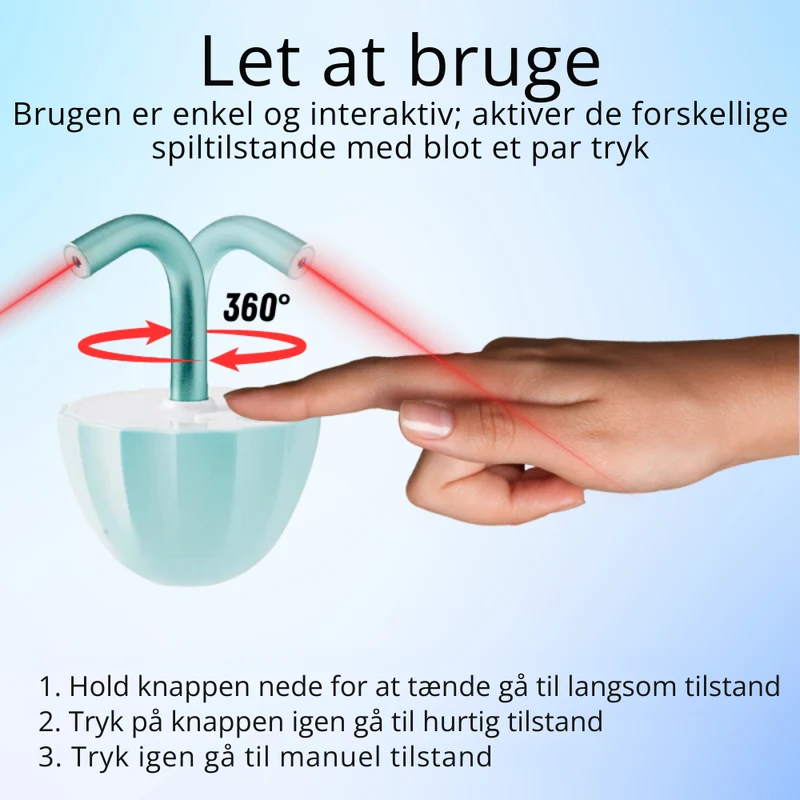 Interaktivt Kattelegetøj med USB-genopladelig Laser
