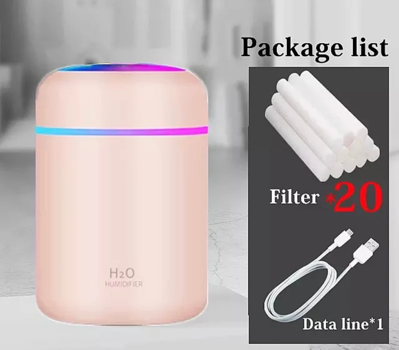Aroma Luftfugter med LED Lys – Beroligende og Effektiv