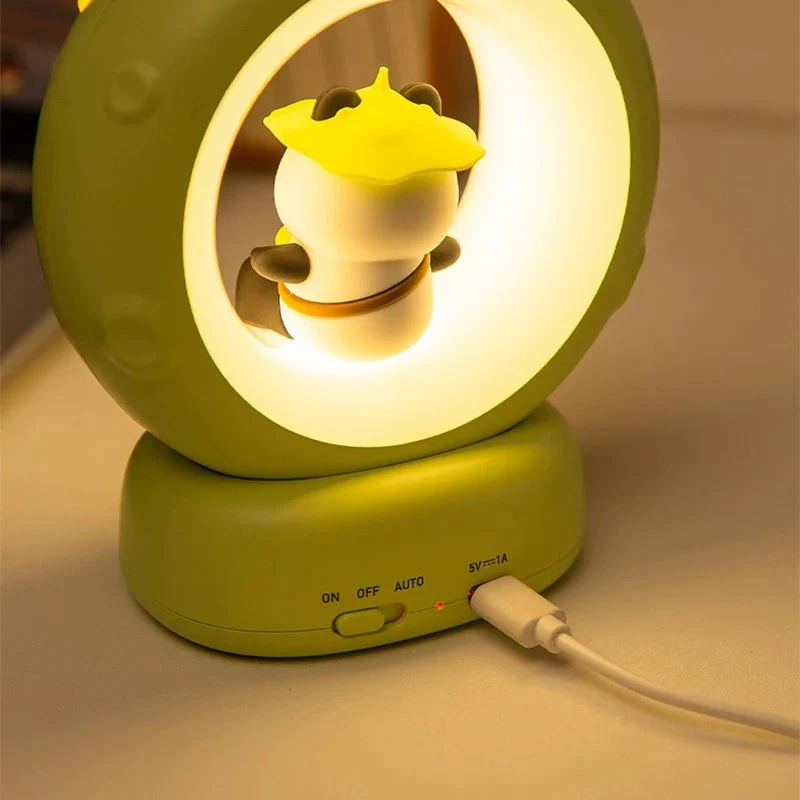 Børnevenlig Natlampe i Silikone – Blid LED & USB Opladning