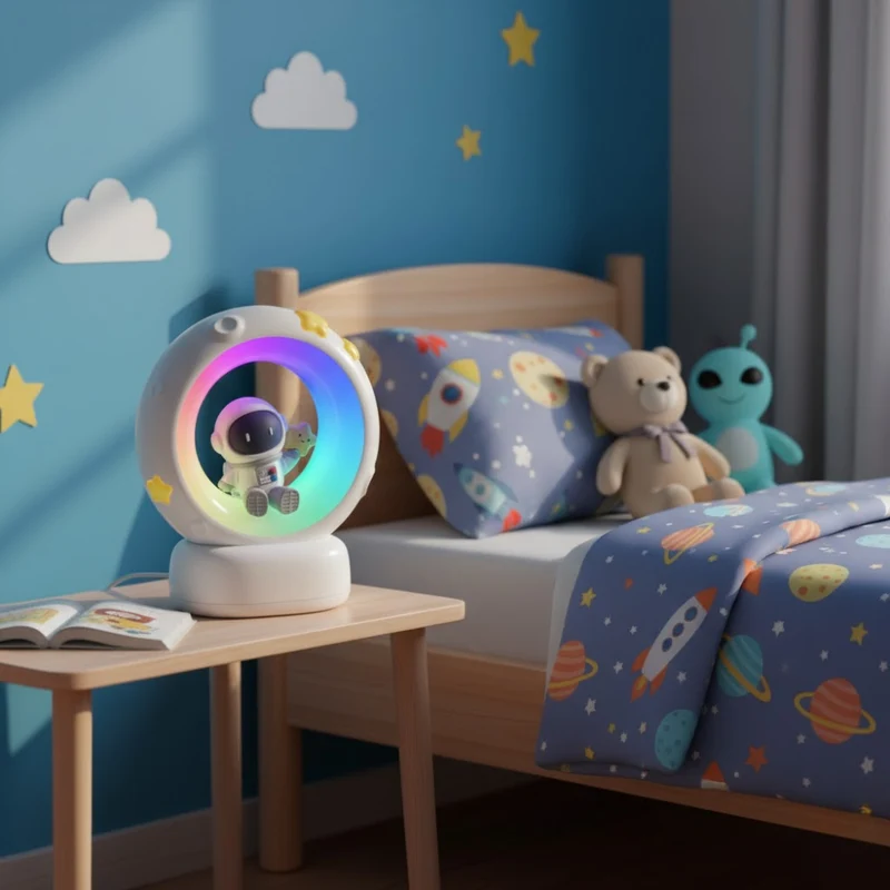 Børnevenlig Natlampe i Silikone – Blid LED & USB Opladning