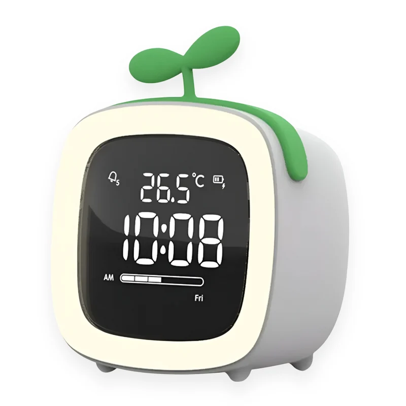 Børnevenligt Vækkeur med LED Natlampe og Justerbar Timer
