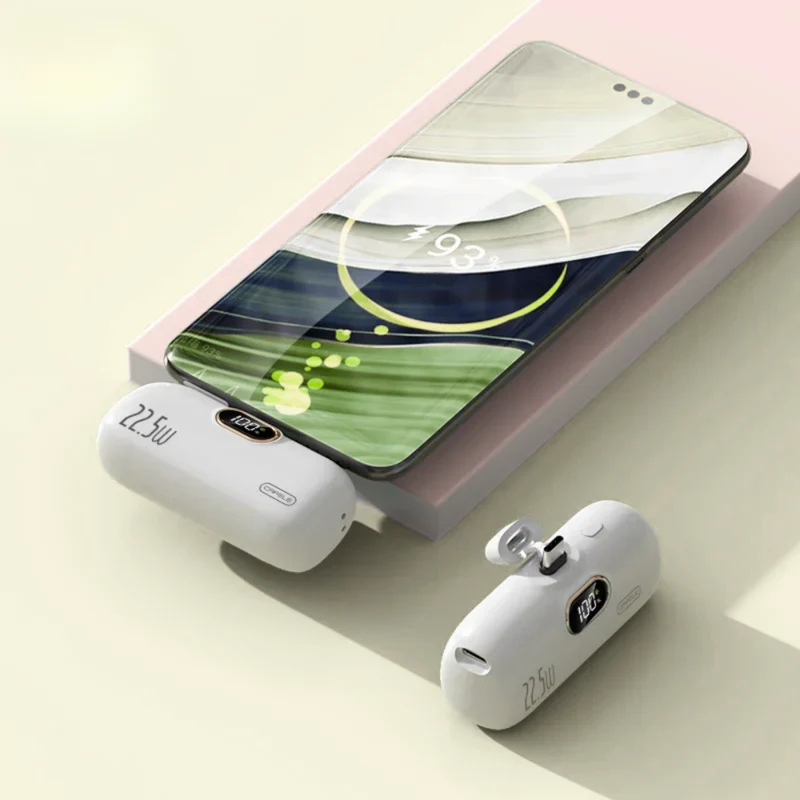 Kraftfuld 5000mAh Powerbank med 22.5W Hurtigopladning