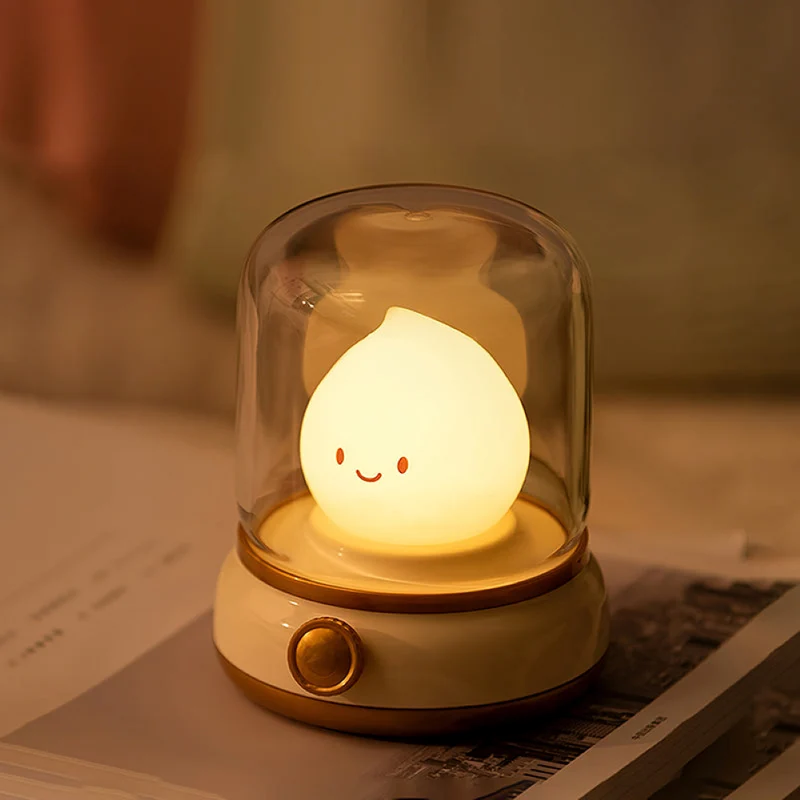 LED Natlampe med Justerbar Lysstyrke og Vintage Design