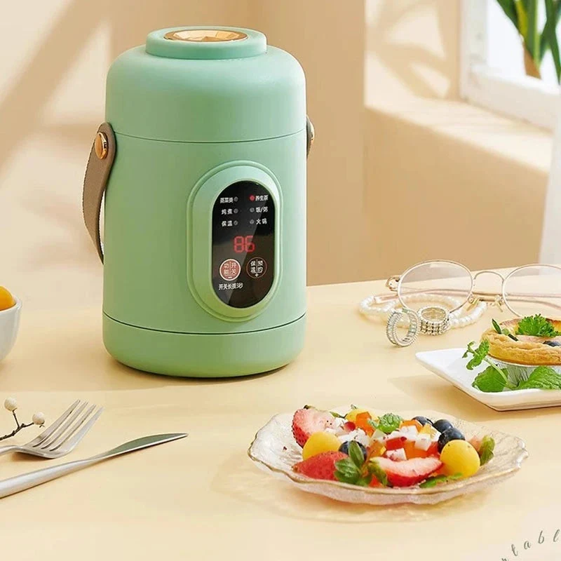 Bærbar Mini Gryde 1L med Smart Timer til Sund Madlavning