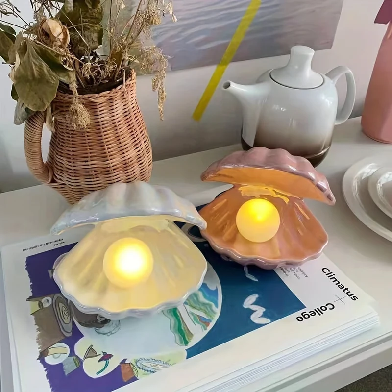 Stilfuld Keramisk Natlampe med Blødt Lys til Soveværelset
