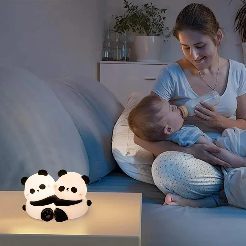Bærbar Silikone Nattelys – Beroligende og Genopladelig