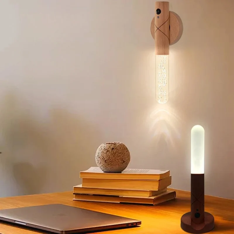 Alsidig LED Bordlampe med Magnetisk Base og Bevægelsessensor