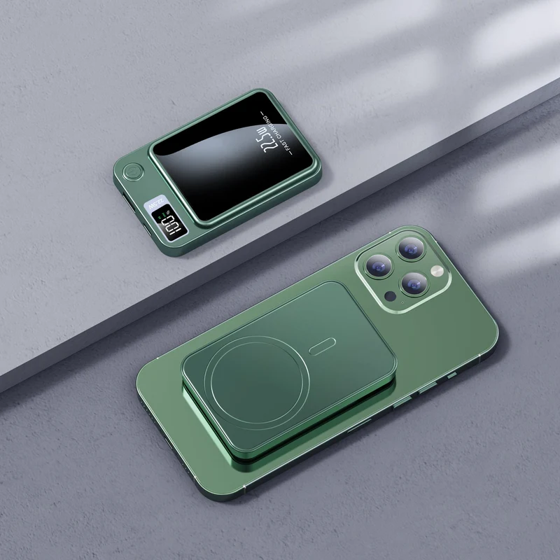Trådløs MagSafe Powerbank – Letvægts Oplader til Smartphones