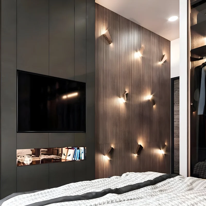 Elegant LED Væglampe - Minimalistisk Design med Op- og Nedlys