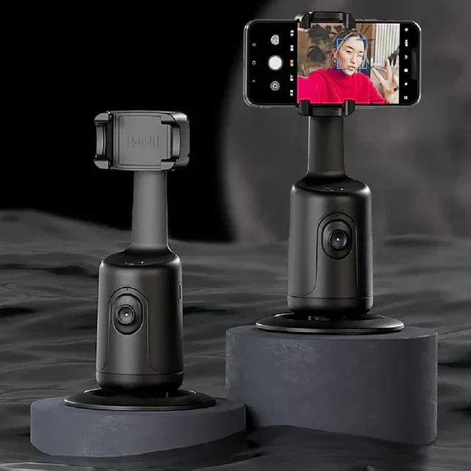 Automatisk Mobilholder med LED Lys og Ansigtssporing
