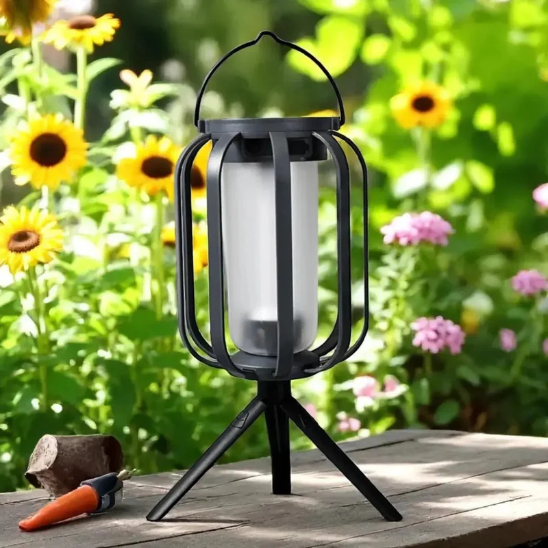 Udendørs Solcellelanterne med Realistisk Flammeeffekt
