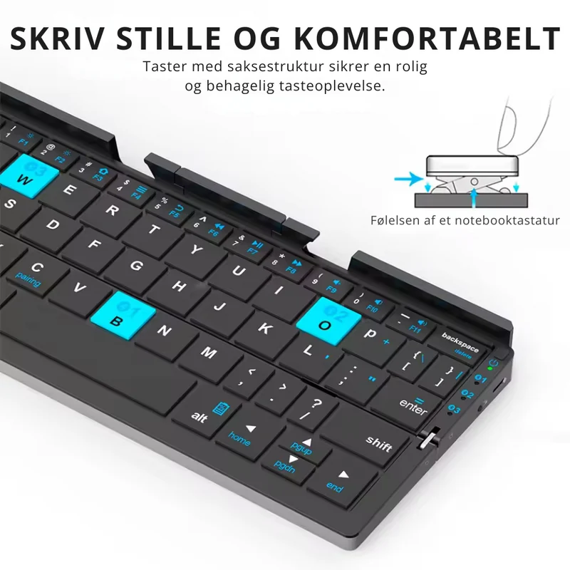 Kompakt Trådløst Tastatur - Effektiv Skrivning På Farten