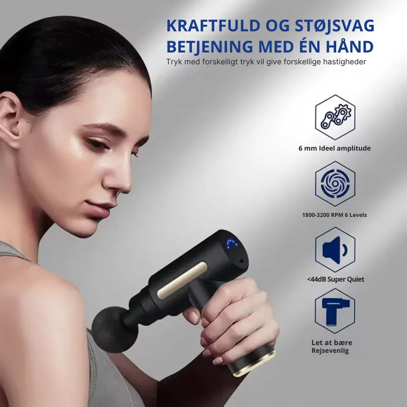 Kraftfuld Massagepistol til Hurtig Muskelrestitution og Afslapning