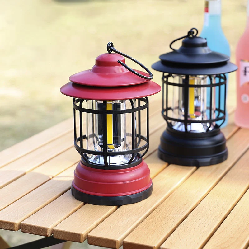 Retro Campinglampe med 360° LED og Magnetisk Montering