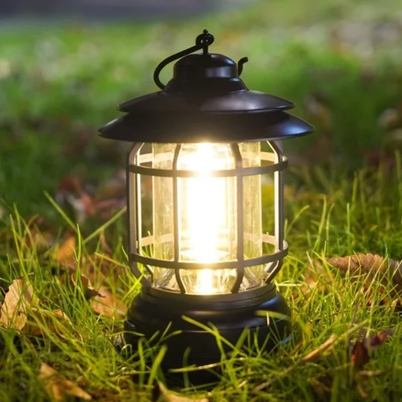 Retro Campinglampe med 360° LED og Magnetisk Montering