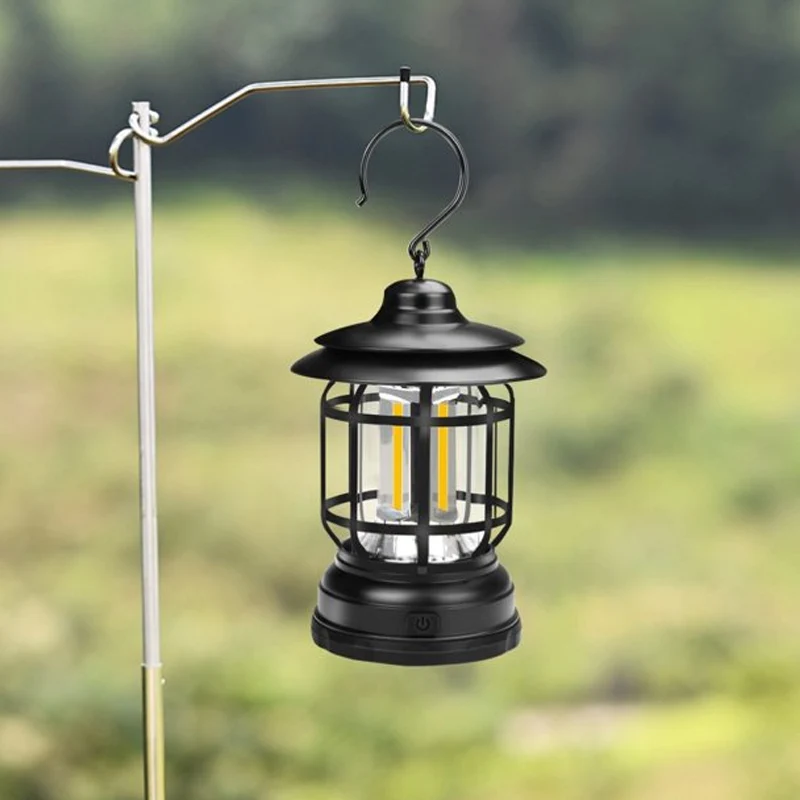Retro Campinglampe med 360° LED og Magnetisk Montering