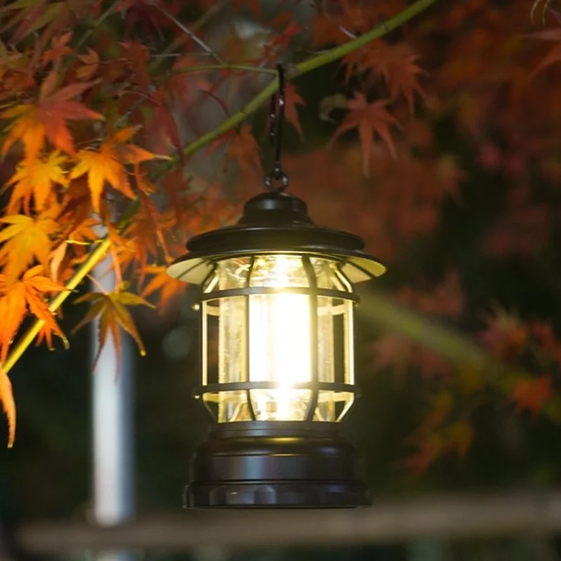 Retro Campinglampe med 360° LED og Magnetisk Montering
