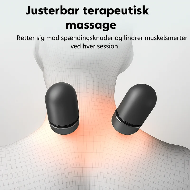 3-i-1 Nakkemassager med Varme og Vibrationsfunktion