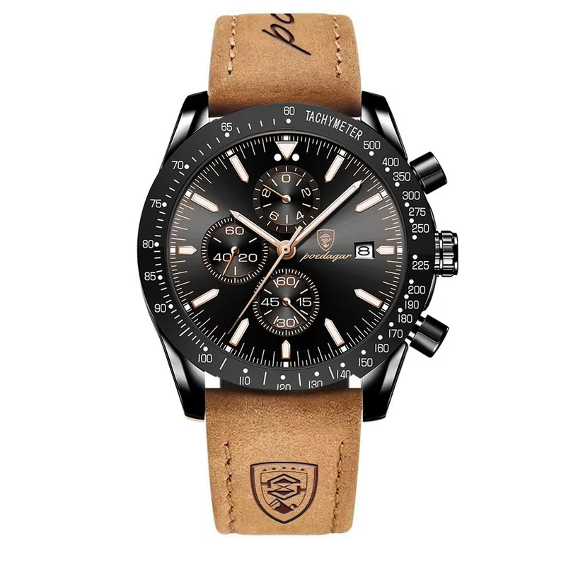 Elegant Chronograph Armbåndsur med Dato & Stilfuldt Design