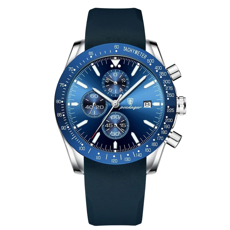 Elegant Chronograph Armbåndsur med Dato & Stilfuldt Design