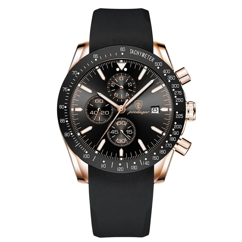 Elegant Chronograph Armbåndsur med Dato & Stilfuldt Design