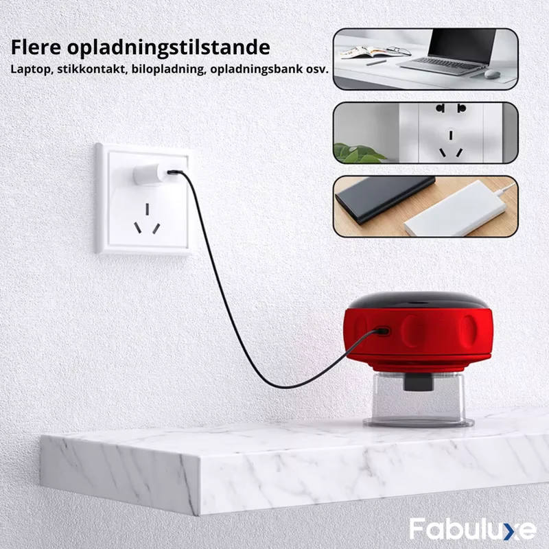 Bærbar Cupping Massager med Varmeterapi og Rødt Lys