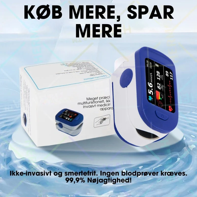 Præcist og Bærbart Pulsoximeter til Sundhedsovervågning