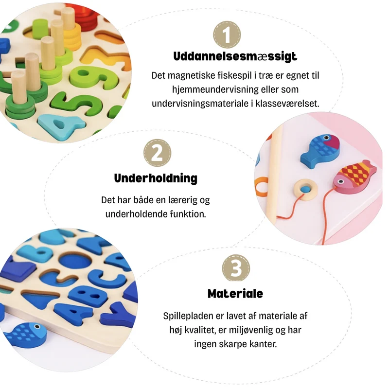 Montessori Træspil til Kreativ Læring og Færdighedsudvikling
