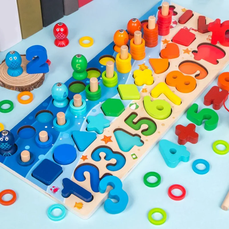 Montessori Træspil til Kreativ Læring og Færdighedsudvikling