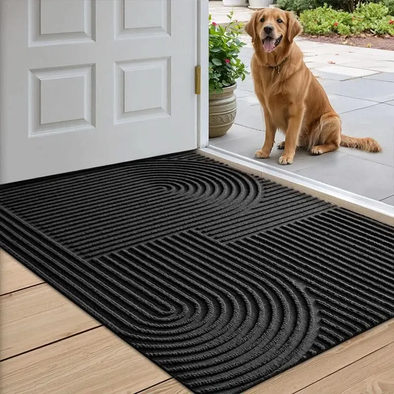 Elegant og Absorberende Dørmåtte med Moderne Kurve Design