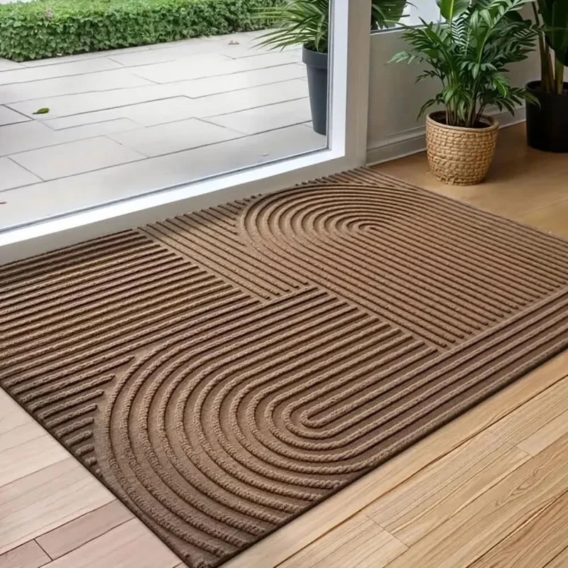 Elegant og Absorberende Dørmåtte med Moderne Kurve Design