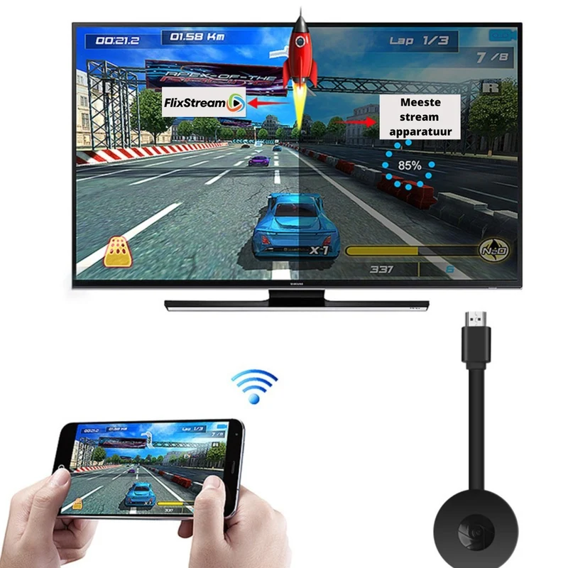 Trådløs HDMI Streamer med Skarp Full HD 1080P Oplevelse