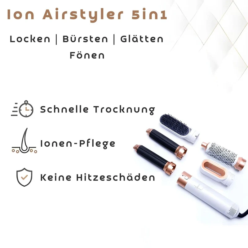5-i-1 Ion AirStyler – Skånsom styling uden skader